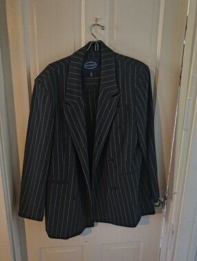 Scoop Women’s Black Pinstripe Blazer